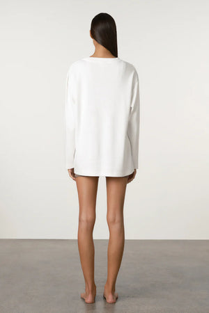 White Long Sleeve Sport Tee