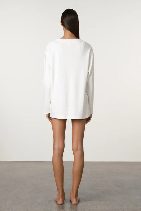 White Long Sleeve Sport Tee