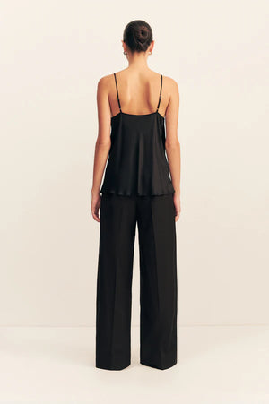 Castro Wide Leg Belted Pant - Black