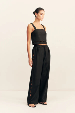 Birdie Scallop Pant - Black