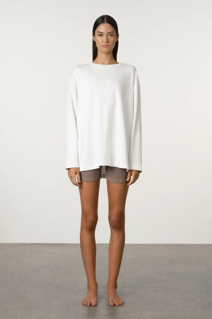 White Long Sleeve Sport Tee