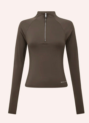 Routine Quarter Zip - Walnut