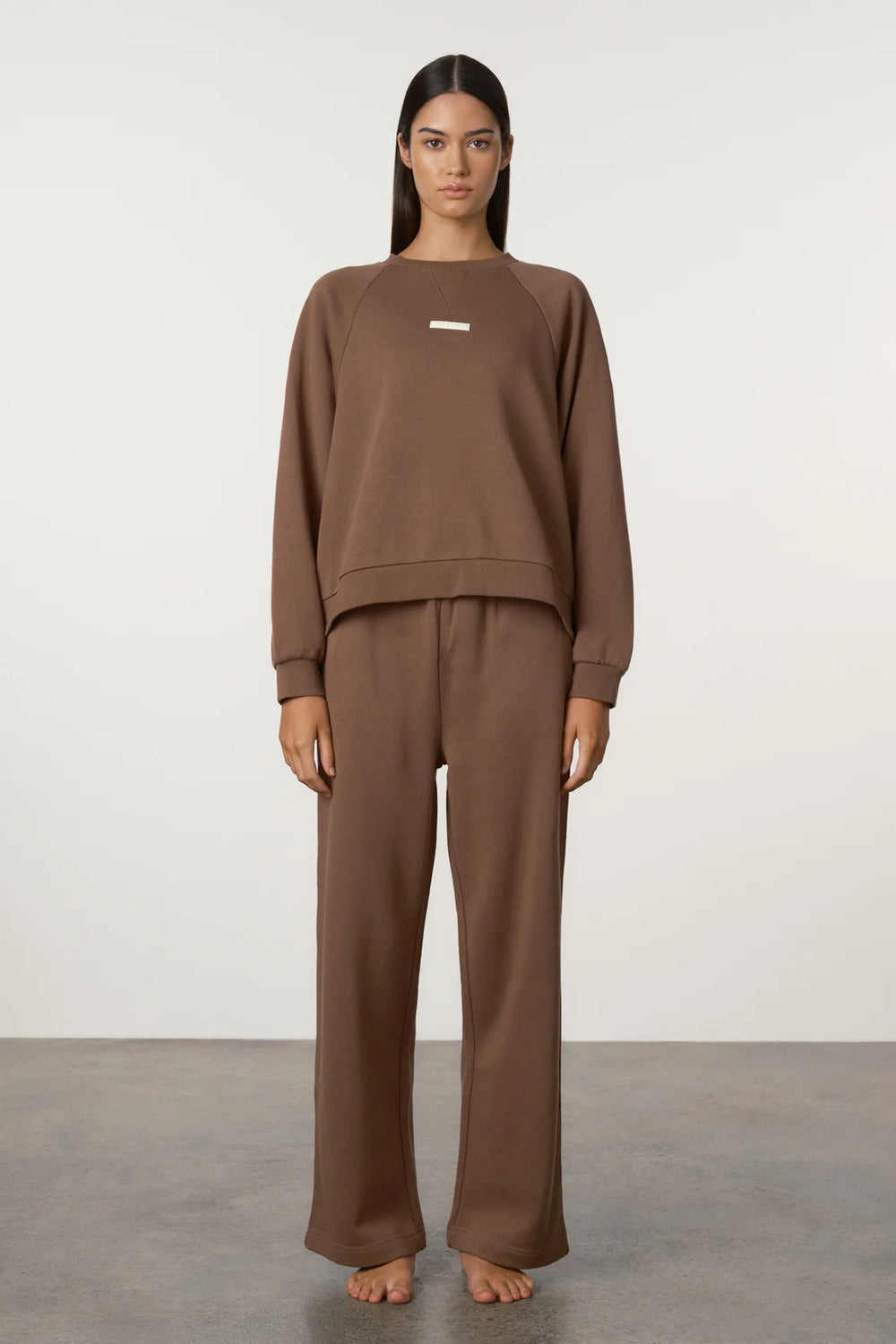 Carob Raglan Sport Sweatshirt