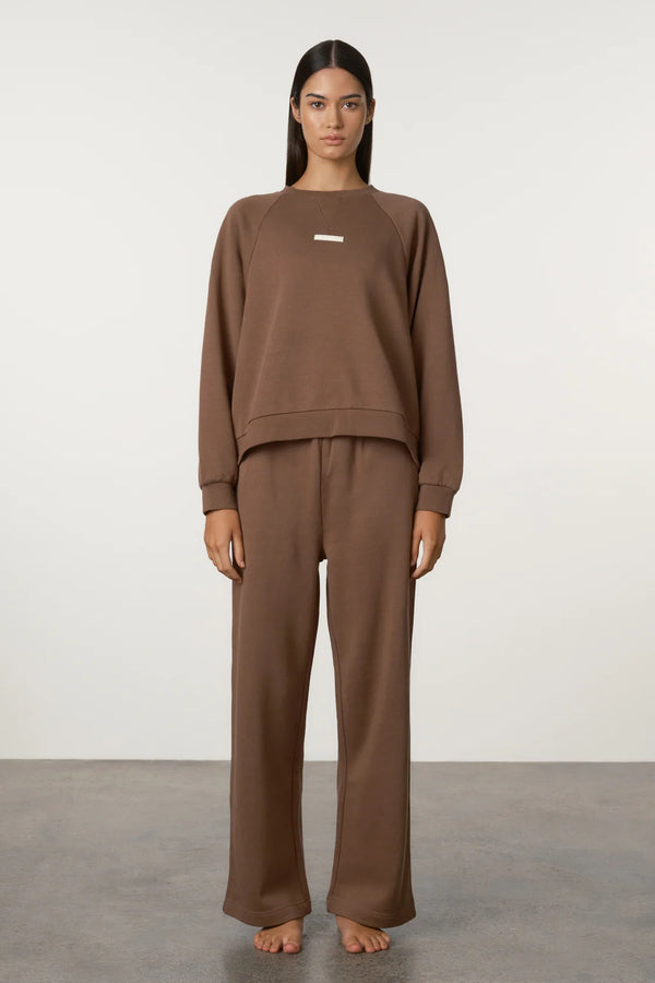 Carob Raglan Sport Sweatshirt