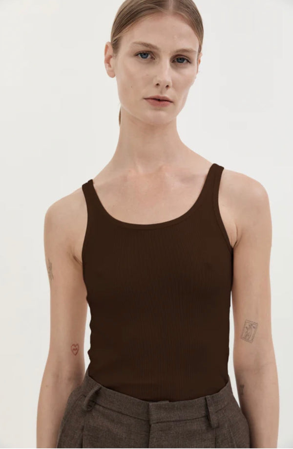 Rib Tank - Chocolate