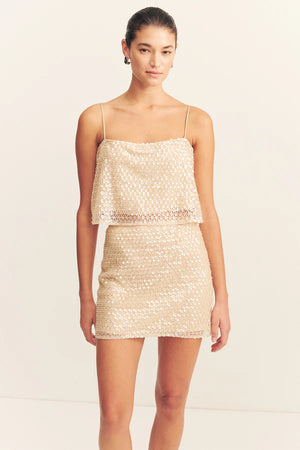 Everly Mini Skirt - Macadamia