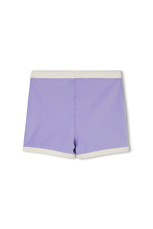 Mini Stripe Rib Surf Short - Grape