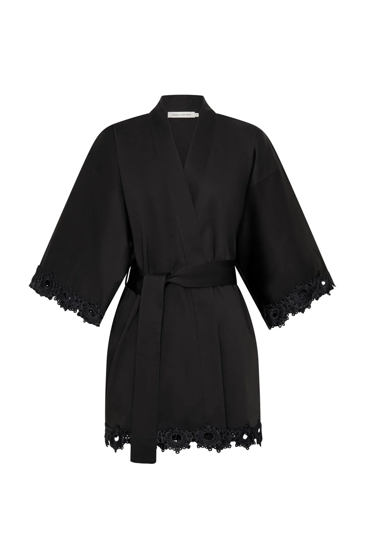 Marina Robe Mini Dress - Black Marina Robe Mini Dress - Black