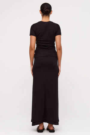 Rib Hemp Jersey Tee - Black