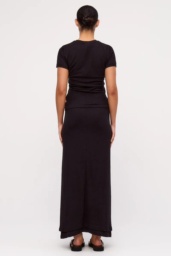 Rib Hemp Jersey Tee - Black