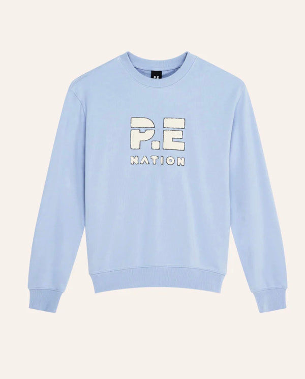 Heads Up Boucle Sweat - Dusty Blue