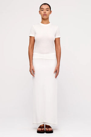 Rib Hemp Jersey T-Shirt - White