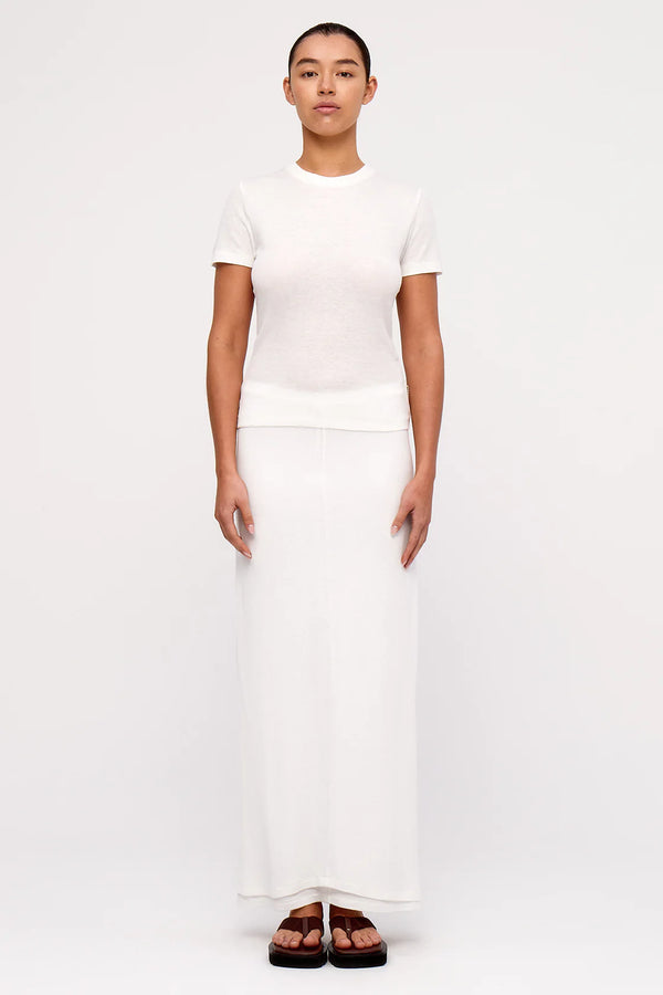 Rib Hemp Jersey T-Shirt - White