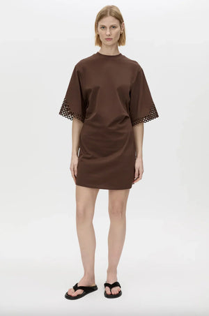 Lolani Mini Tee Dress - Chocolate