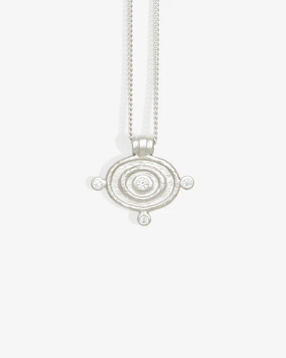 Reign Oval Necklace - Silver