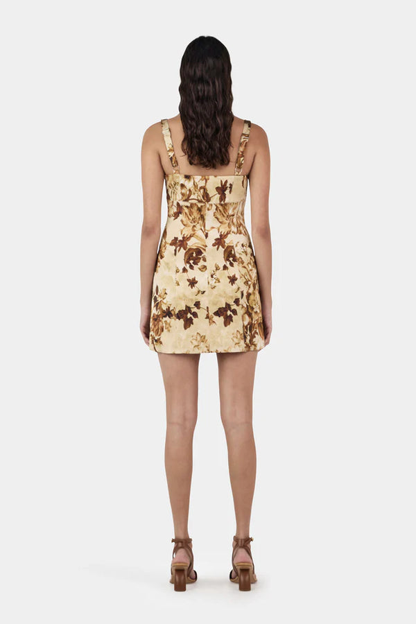 Daniella Mini Dress - Sepia Floral