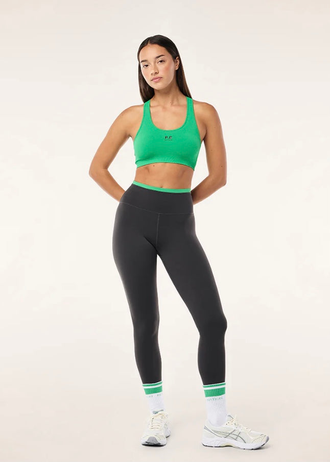 Vita Full Length Legging - Caviar / Kelly Green