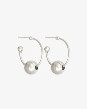 Alba Hoops Medium - Silver