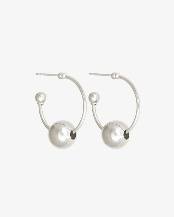 Alba Hoops Medium - Silver