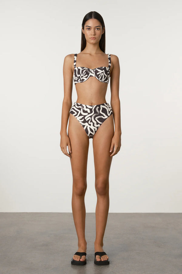 Paint Flower Balconette Bra Cup