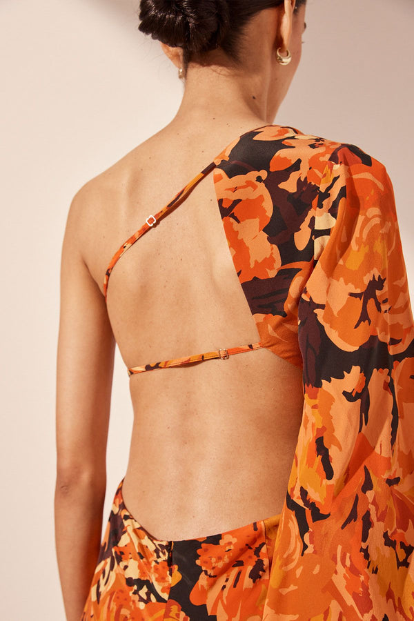 Santos Silk Open Back Maxi Dress