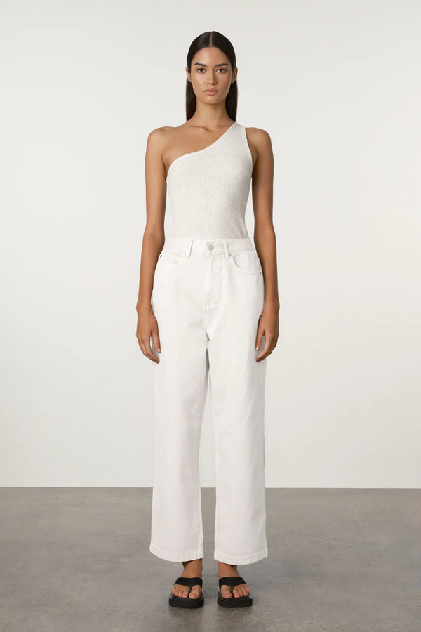 White Relaxed Recycled Denim Jean