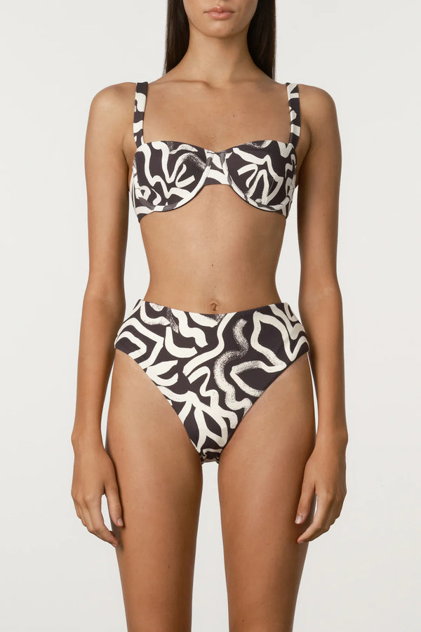 Paint Flower Balconette Bra Cup