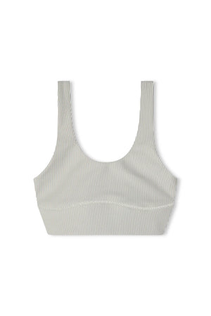 Coconut Stripe Rib Crop Top