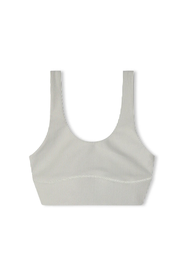 Coconut Stripe Rib Crop Top