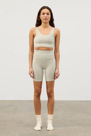 Coconut Stripe Rib Crop Top