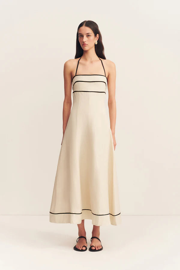 Billie Contrast Panelled Midi Dress