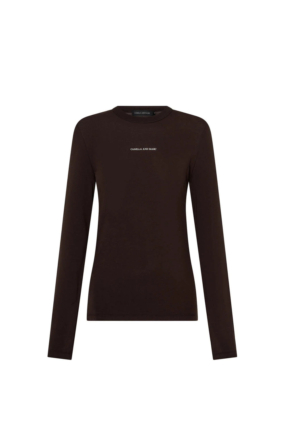Park Long Sleeve Logo Top - Bitter Chocolate