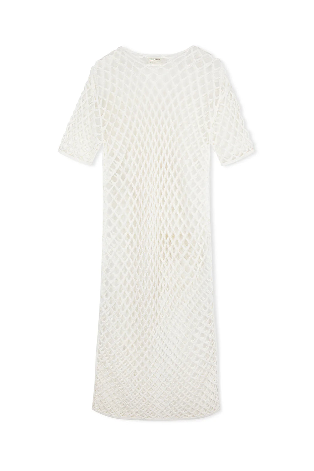 White Lattice Knit Dress
