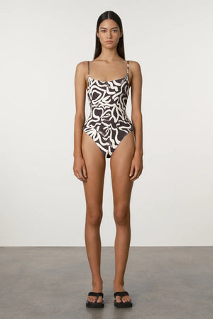 Paint Flower Reversible Onepiece