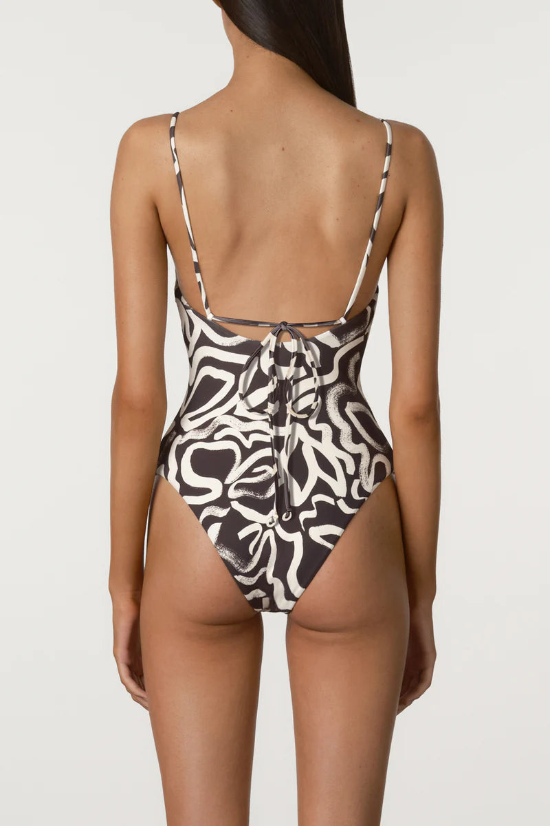 Paint Flower Reversible Onepiece