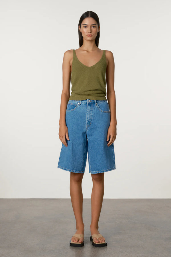 Olive Textured Knit Cami