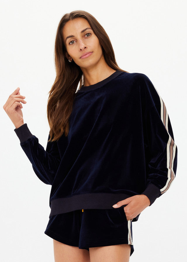 Monaco Lisel Crew Neck Sweater - Navy