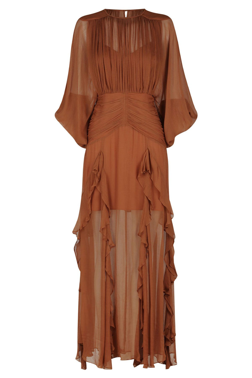 Leonie Round Neck Balloon Sleeve Maxi Dress