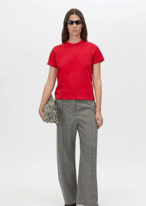 Rosa Monogram Neat Fit Tee- Poppy Red