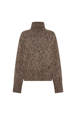 Caro Turtleneck - Chocolate Tweed