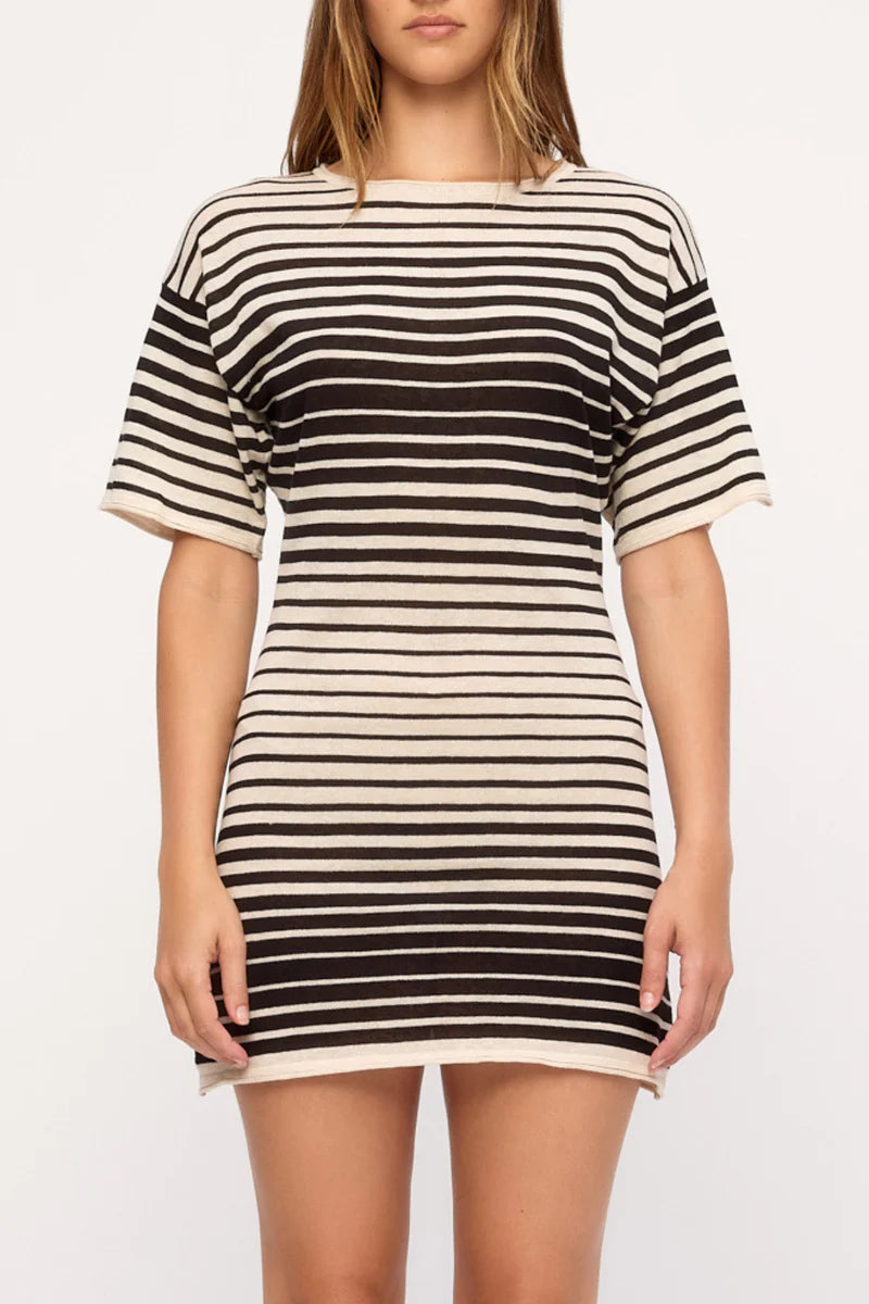 Ramie Cotton Knit Mini Dress
