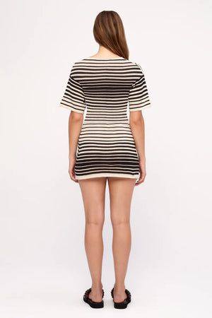 Ramie Cotton Knit Mini Dress