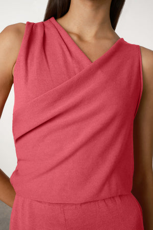 Berry Cotton Blend Knit Top
