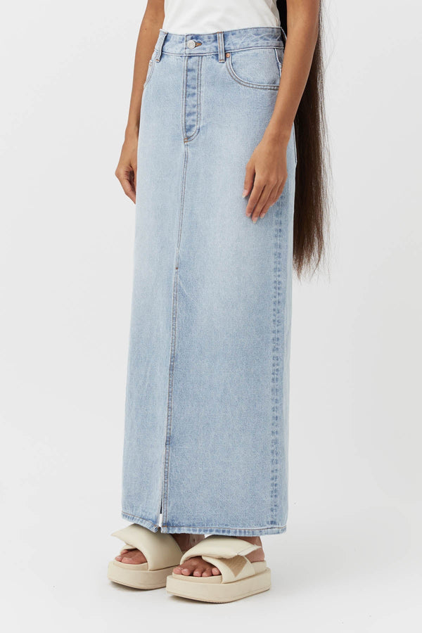 Phoebe Maxi Skirt - Washed Blue