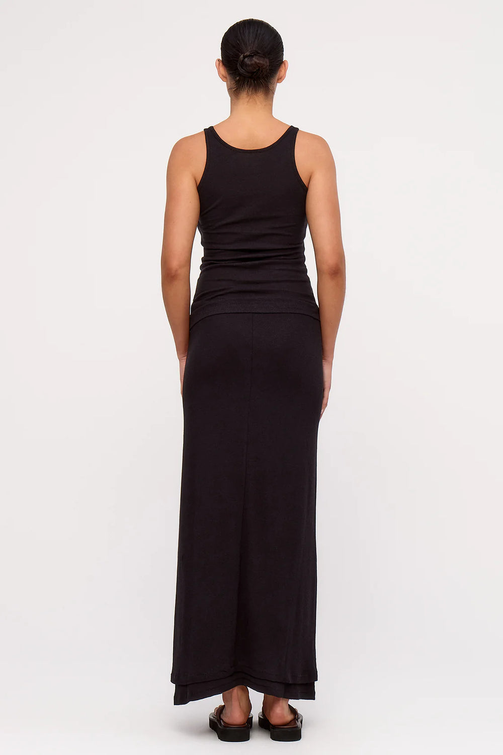 Rib Hemp Jersey Tank - Black