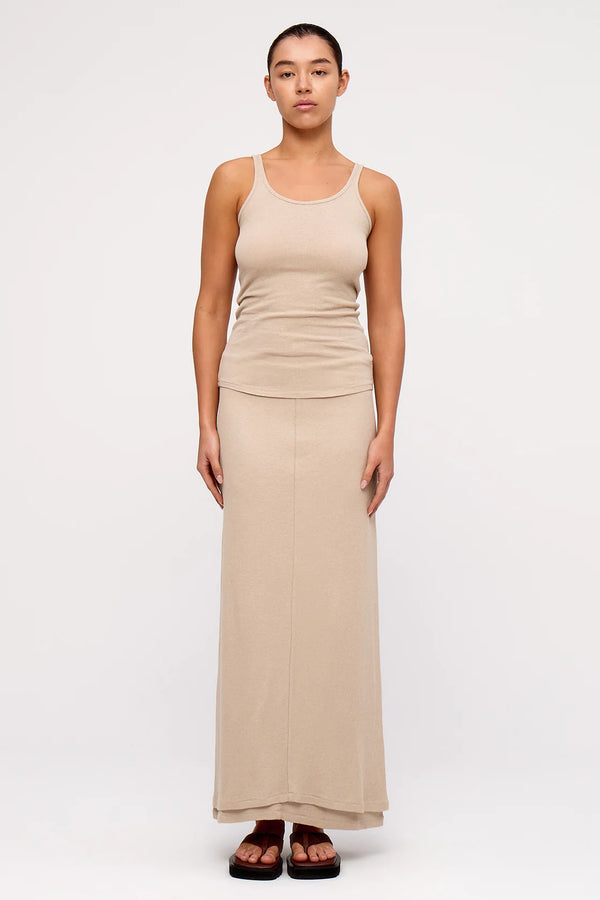 Rib Hemp Jersey Tank - Husk