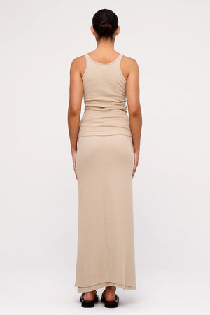 Rib Hemp Jersey Tank - Husk