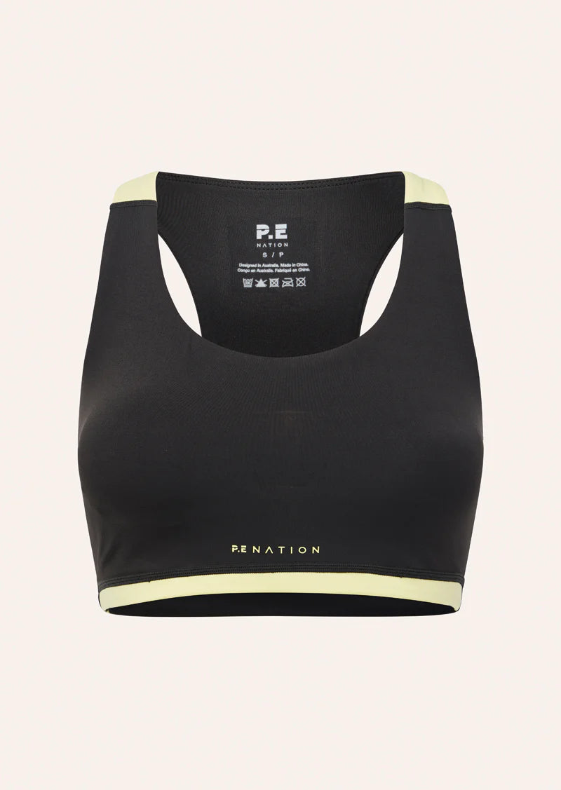 Highgate Sports Bra - Smokestone/Lemonade