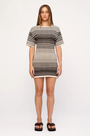 Ramie Cotton Knit Mini Dress
