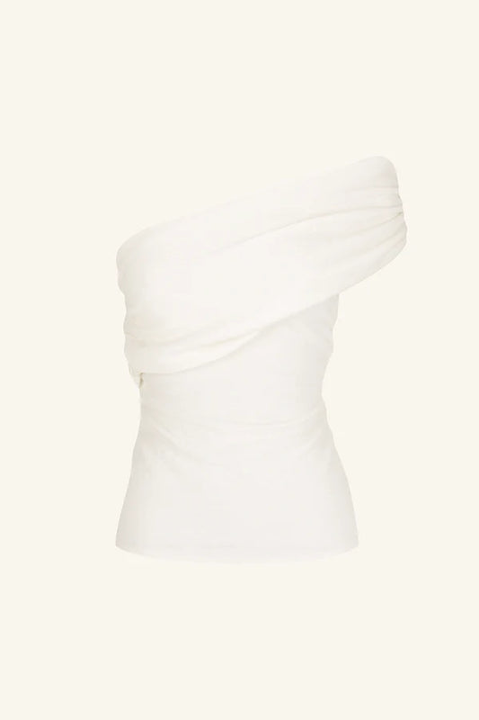 Beau One Shoulder Top - Ivory